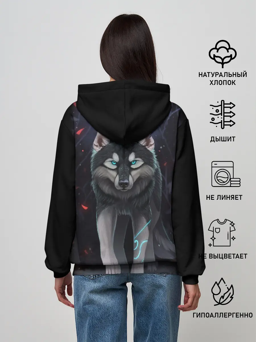 Женское худи / КРАСИВЫЙ ВОЛК