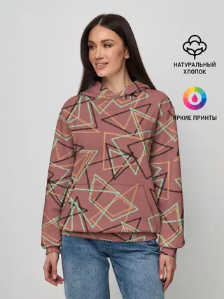 Женское худи / Террактовый геометрический