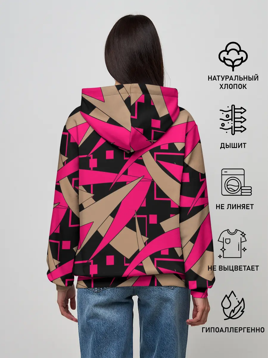Женское худи / Яркий абстрактный узор