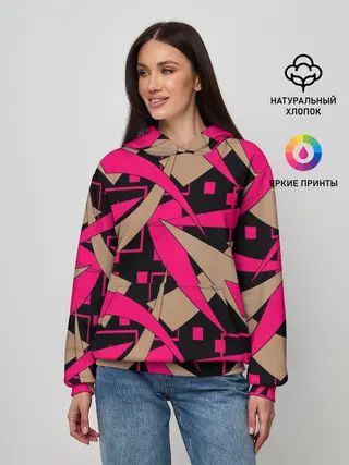 Женское худи / Яркий абстрактный узор