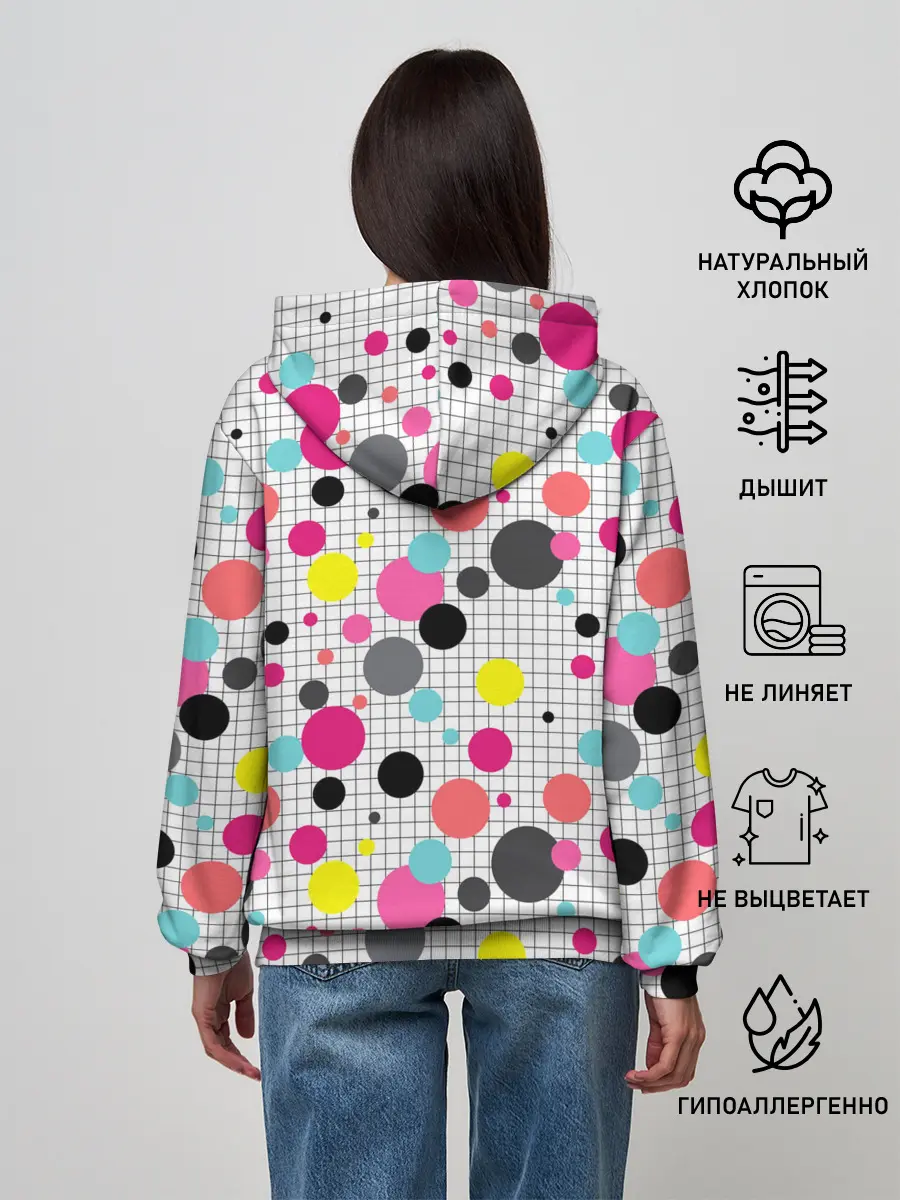 Женское худи / Горох разноцветный.