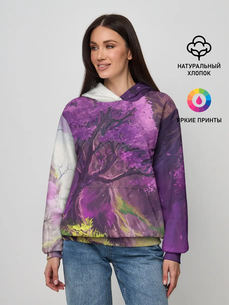 Женское худи / ДЕРЕВО САКУРЫ