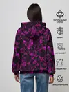 Женское худи / Абстрактный узор цвета фуксия
