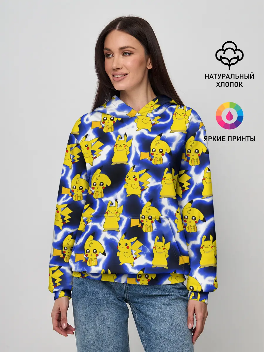 Женское худи / Пикачу Electric Shock