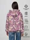 Женское худи / Розовый тропический узор