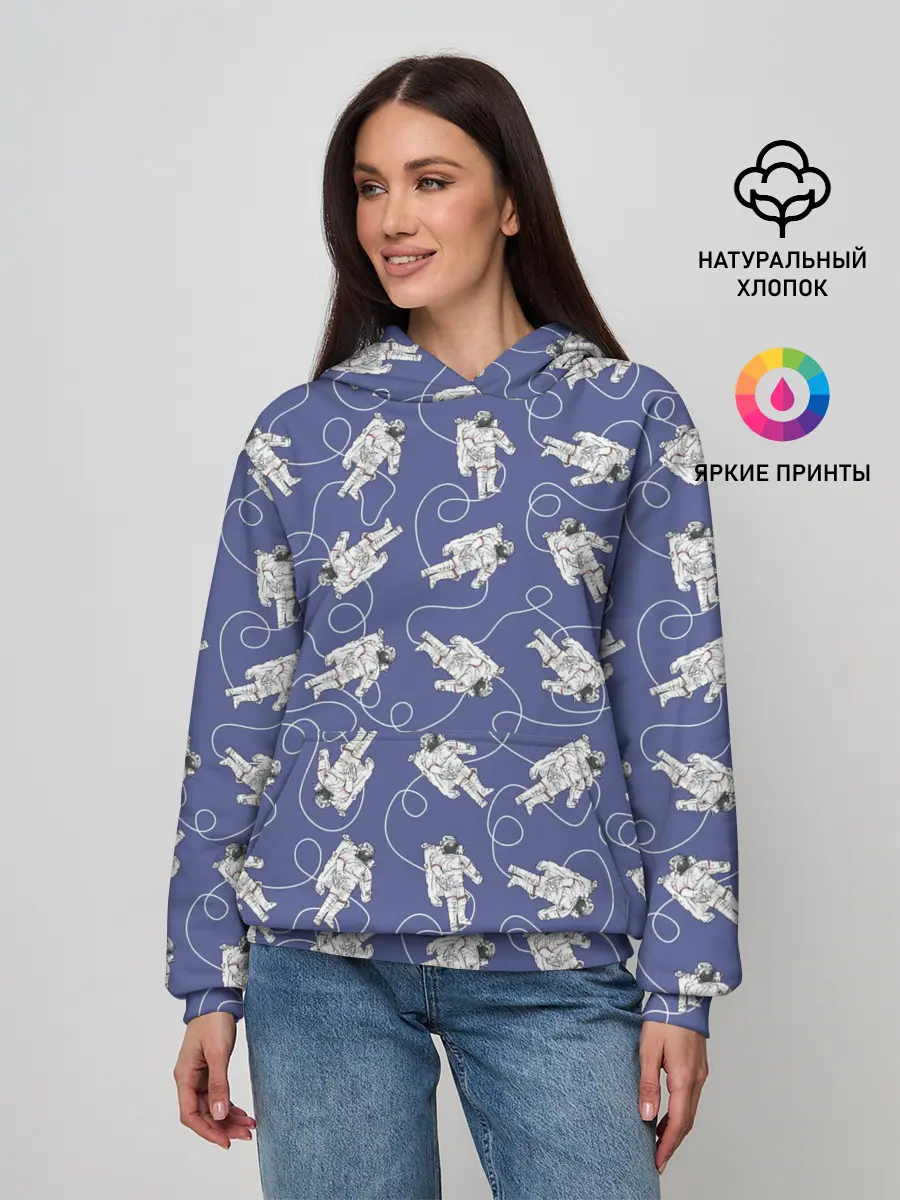 Женское худи / Астронавты в космосе