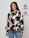 Женское худи / Клубника на коровьей шкуре