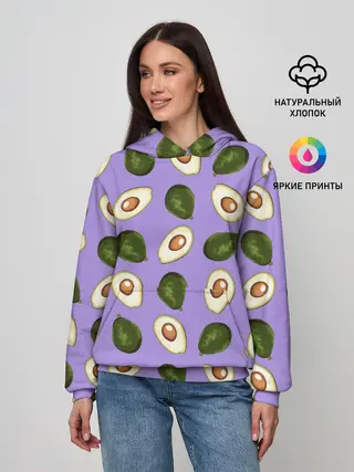 Женское худи / Авокадо паттерн