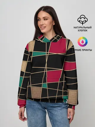 Женское худи / Модный абстрактный узор