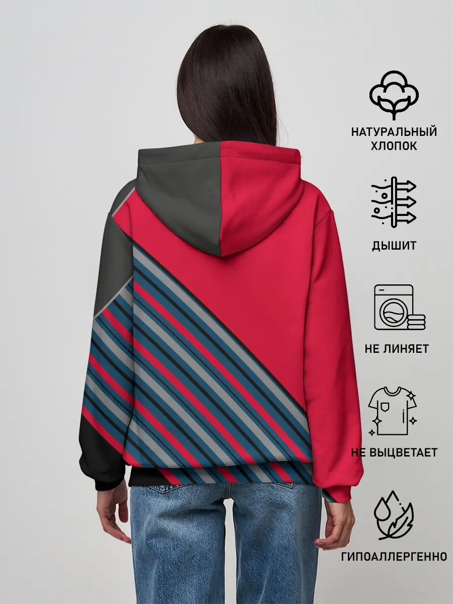 Женское худи / Абстрактный асимметричный