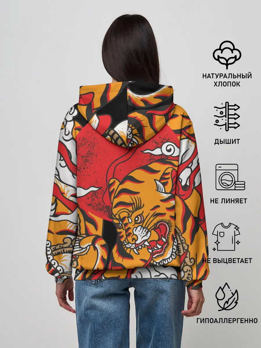 Женское худи / Самурайский тигр