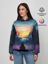 Женское худи / ПЕЙЗАЖ НАД ЗВЕЗДАМИ