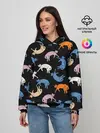 Женское худи / Британские кошки паттерн