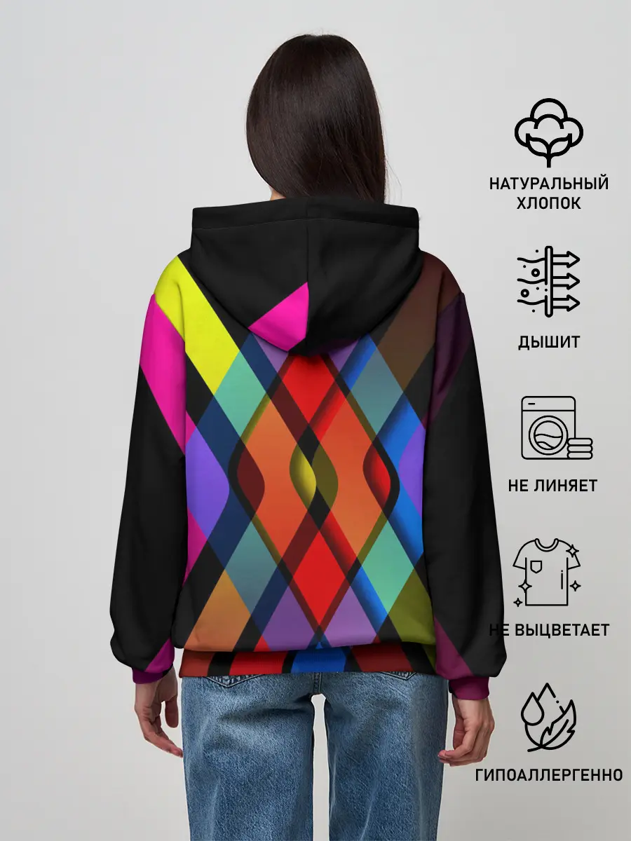 Женское худи / Симметрия красок