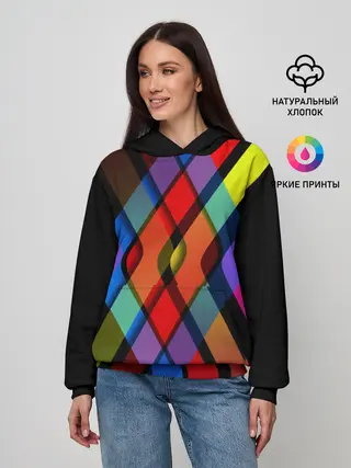 Женское худи / Симметрия красок