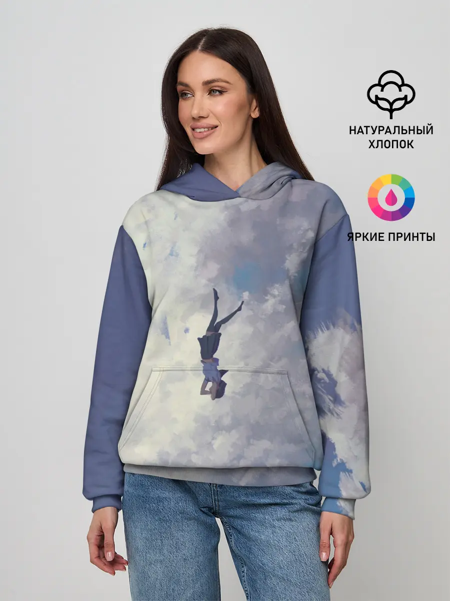 Женское худи / Летящая девушка