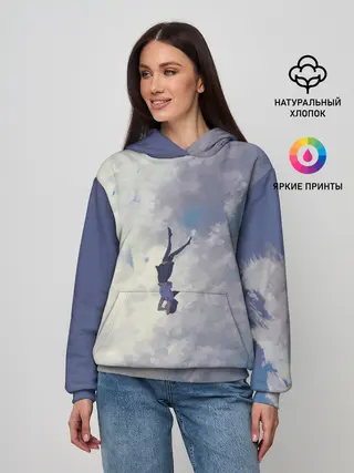 Женское худи / Летящая девушка