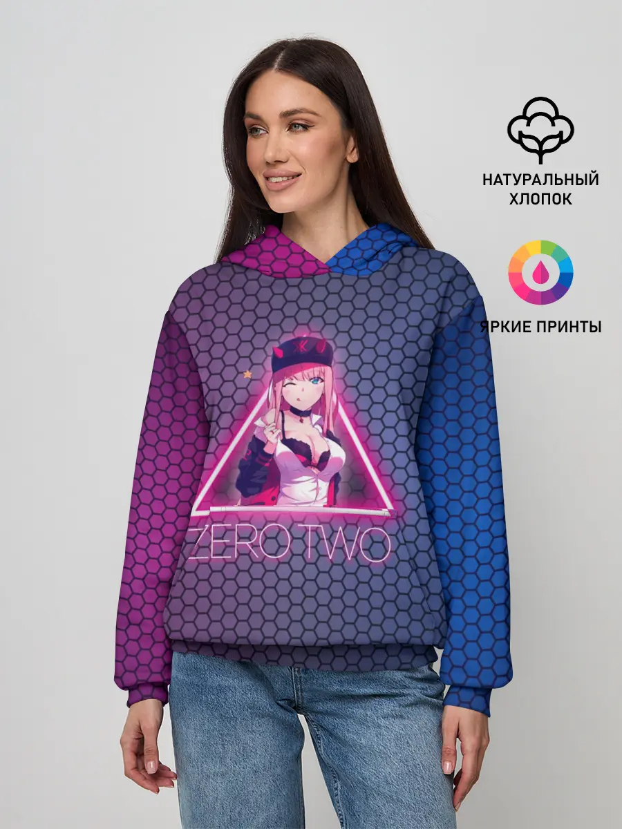 Женское худи / Zero Two в треугольнике