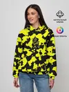 Женское худи / Черно-желтый камуфляж