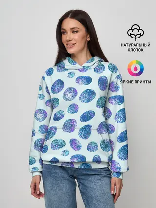 Женское худи / Драгоценные синие камни