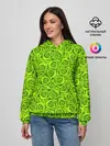 Женское худи / Неоновый цветочный узор