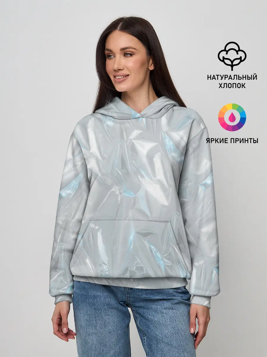 Женское худи / Голографическая текстура