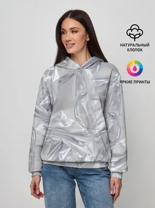 Женское худи / Голографичная фольга