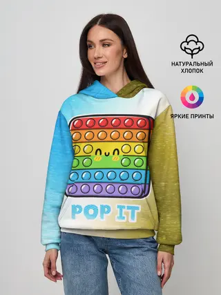 Женское худи / Поп Ит - Глитч