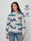 Женское худи / Кровожадные акулы паттерн