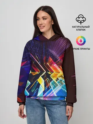 Женское худи / Цифровая радуга