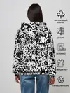 Женское худи / Graffiti white on black