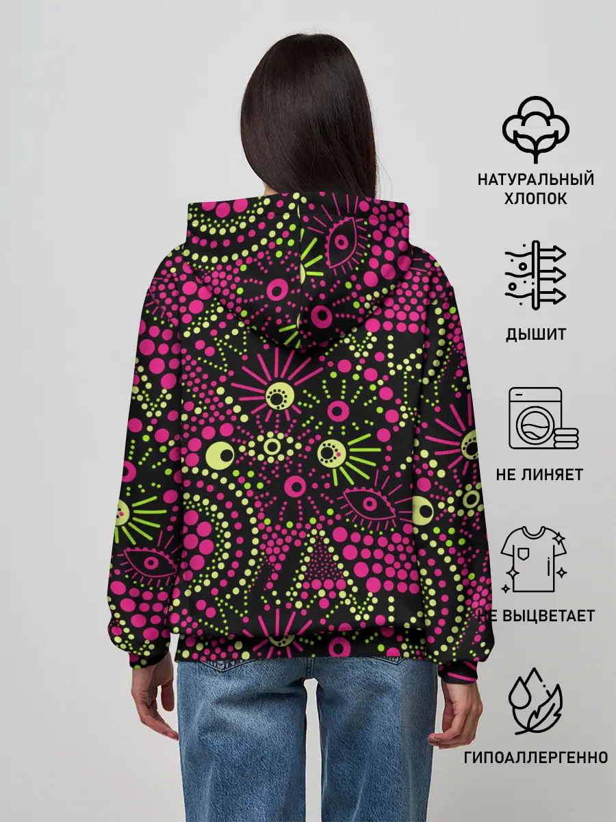 Женское худи / Модный абстрактный узор