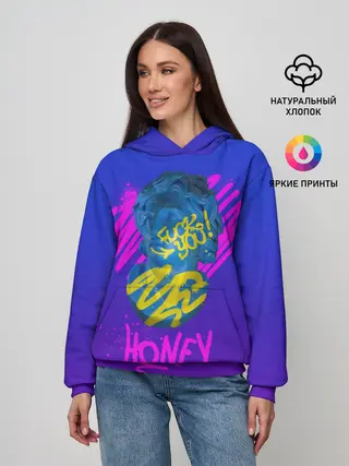 Женское худи / Вандал Арт - СЛАДКИЙ градиент