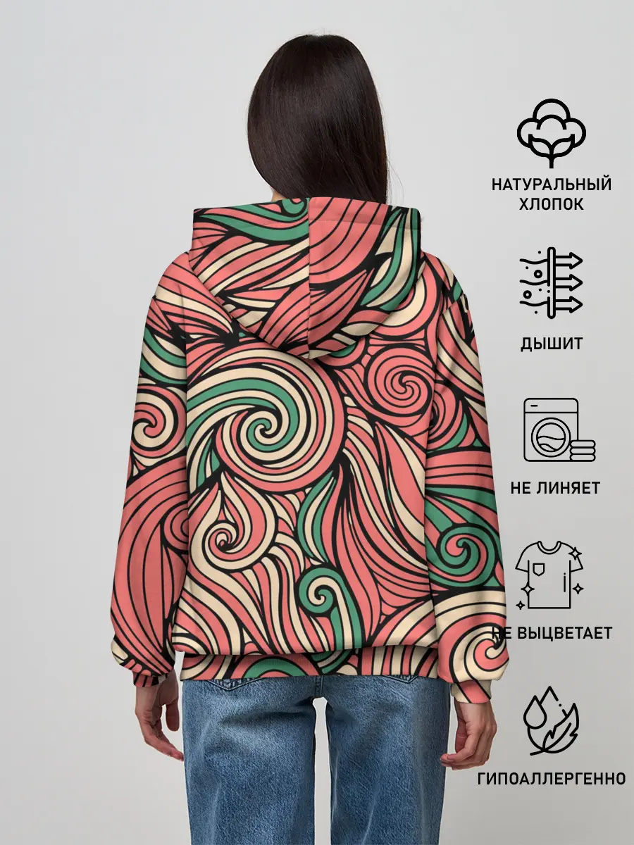 Женское худи / Алые листья