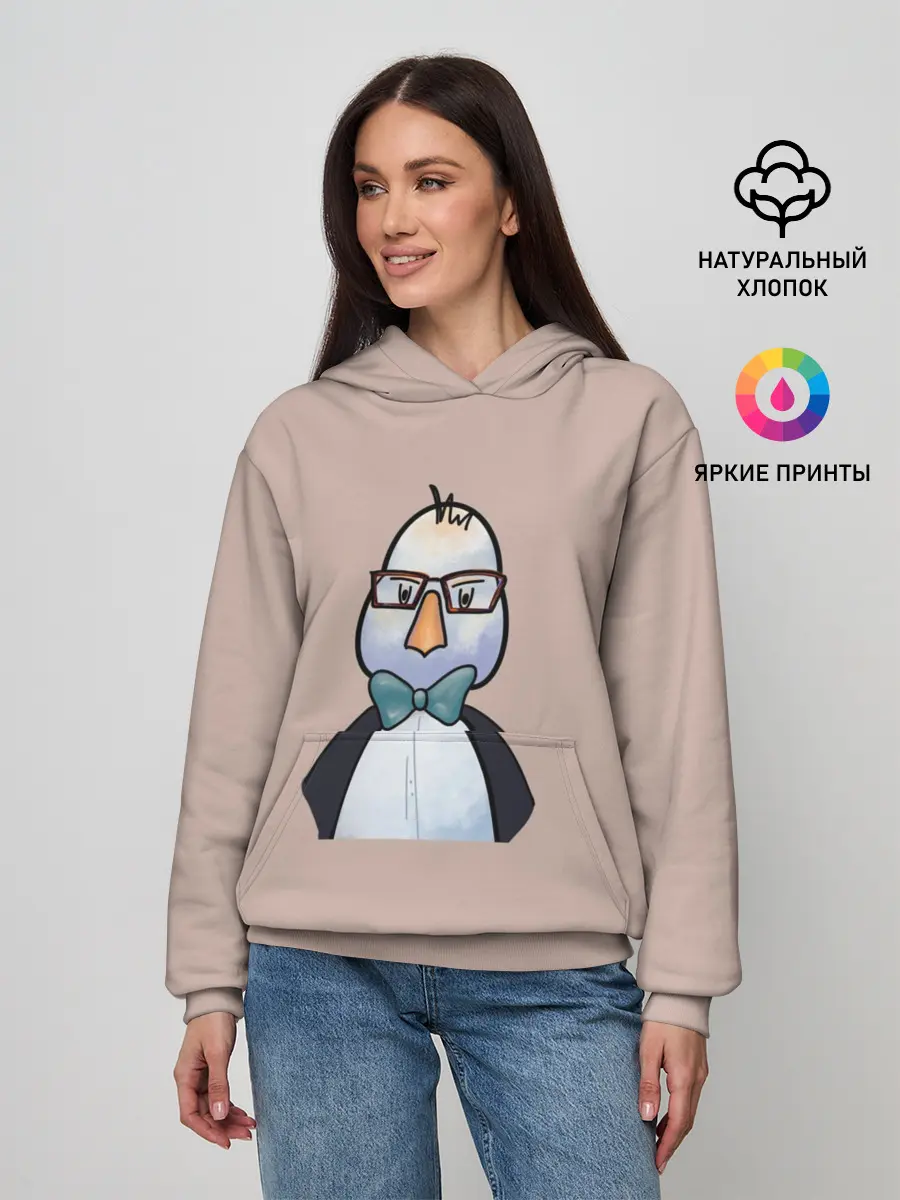 Женское худи / Умная птица