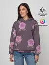 Женское худи / Камелии на вишневом фоне