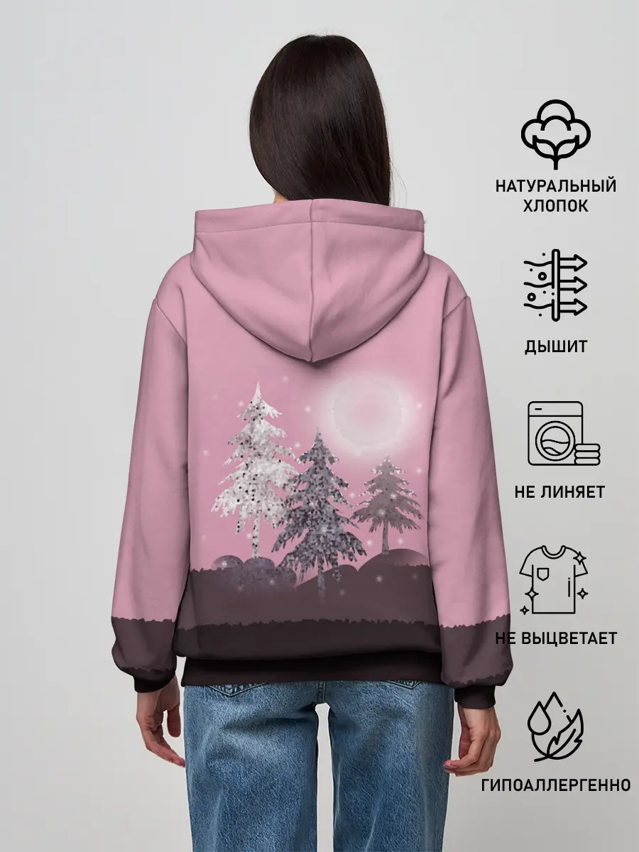 Женское худи / Розовое сияние