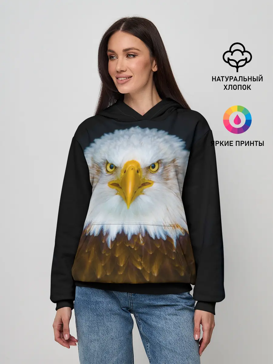 Женское худи / Белоголовый орлан