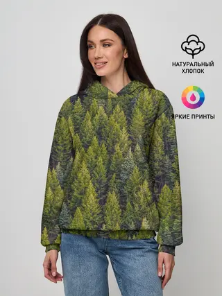 Женское худи / лес вечный