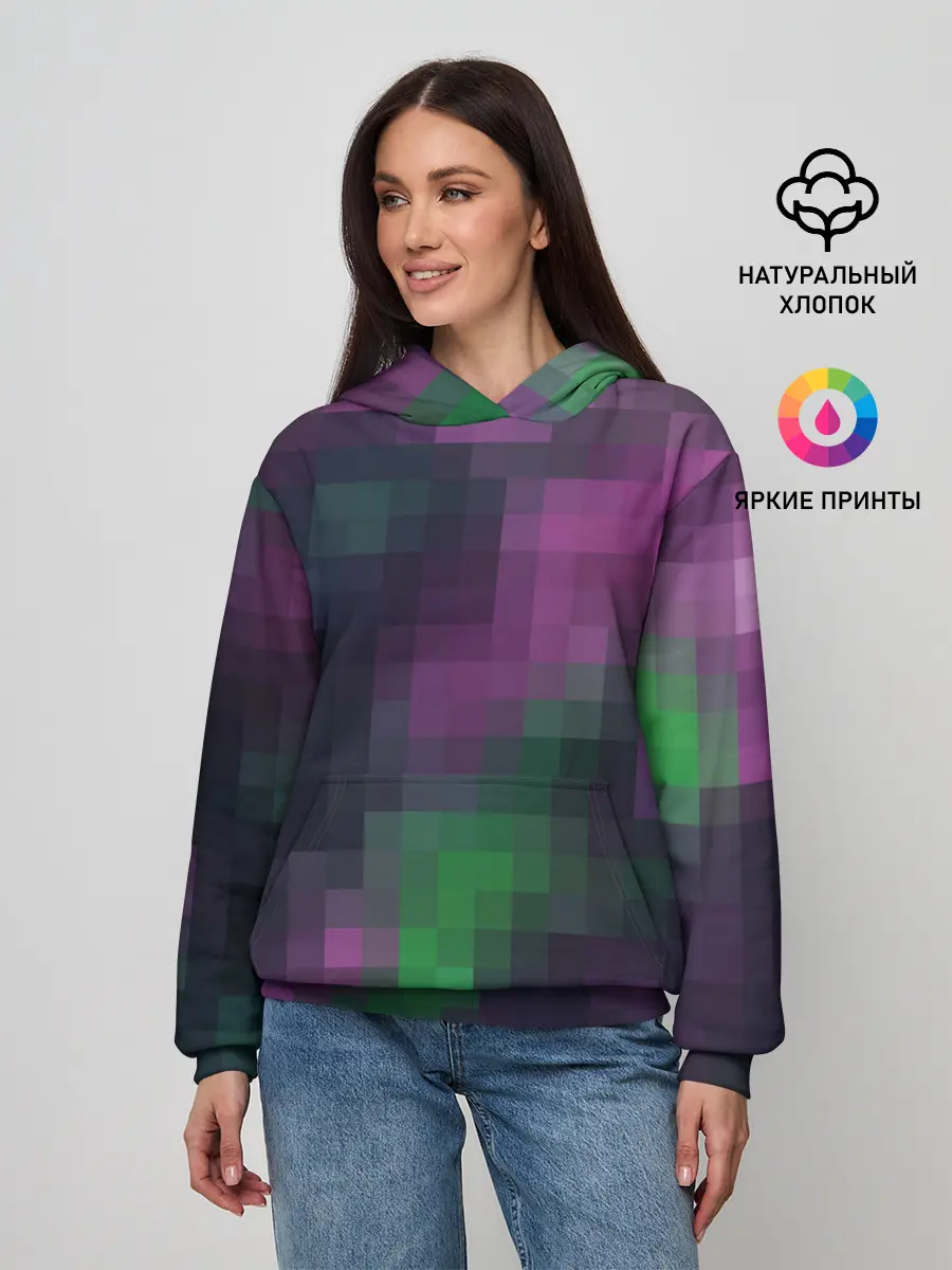 Женское худи / Разноцветный геометрический уз