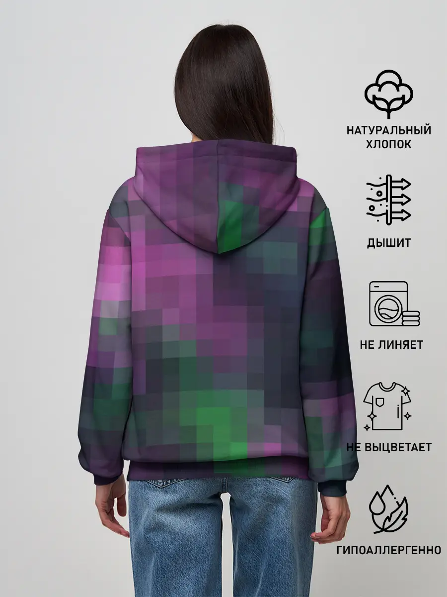 Женское худи / Разноцветный геометрический уз