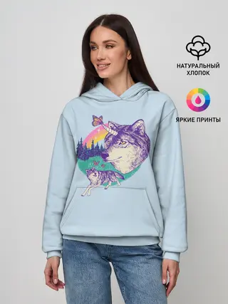 Женское худи / Волк единорог