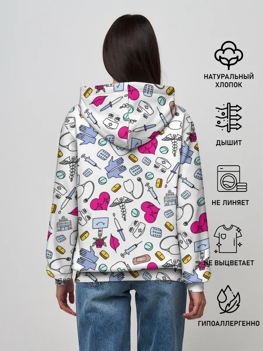 Женское худи / Медицинский паттерн