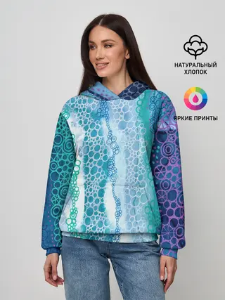 Женское худи / Водопад красочной пены