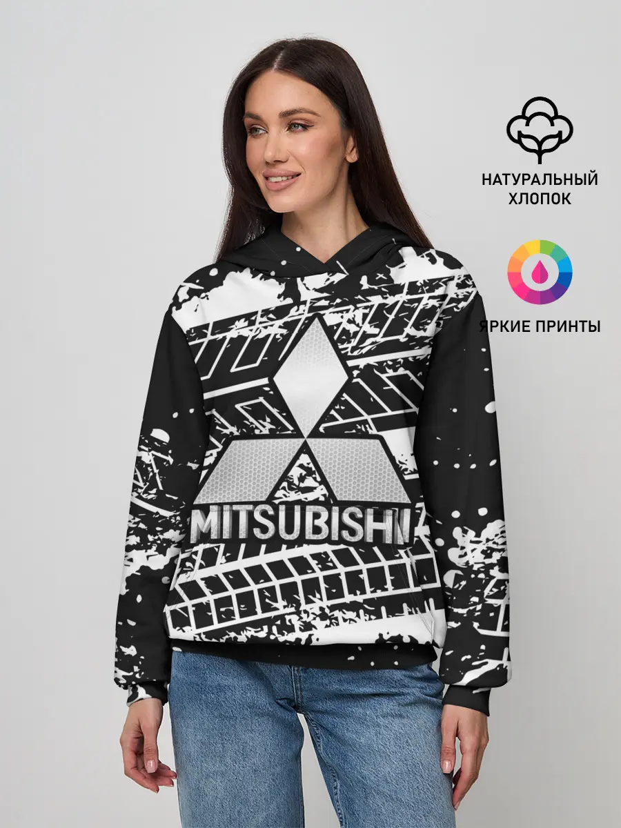 Женское худи / MITSUBISHI СЛЕДЫ ШИН