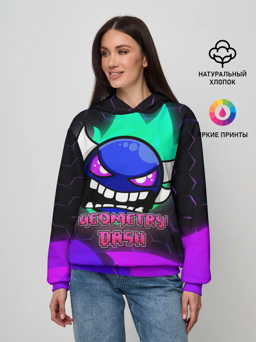 Женское худи / Geometry Dash
