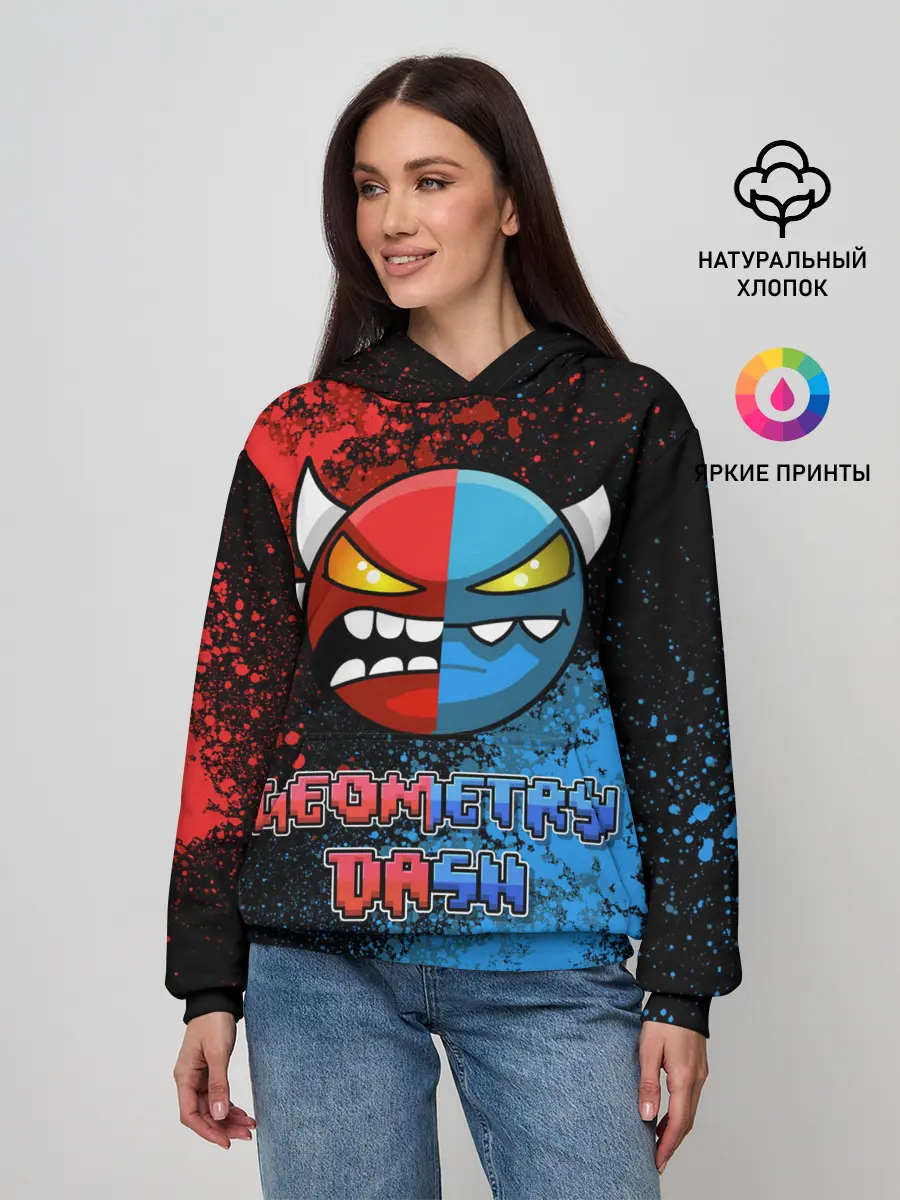 Женское худи / Geometry Dash