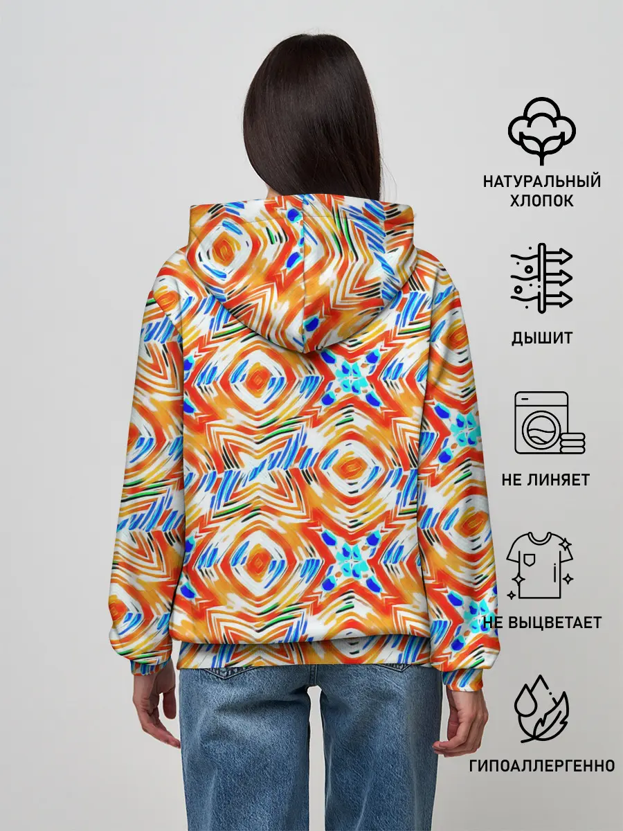 Женское худи / Летний абстрактный узор
