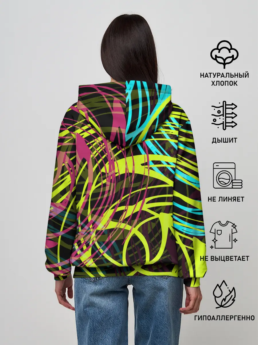 Женское худи / Разноцветные спирали