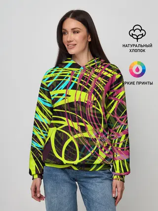 Женское худи / Разноцветные спирали